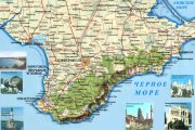 Песчаное на карте Крыма