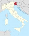 Фриули-Венеция-Джулия на карте Италии