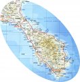 Подробная карта полуострова Ситония
