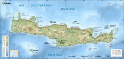 карта острова Крит