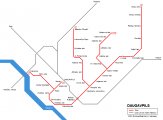 Схема трамвайных маршрутов  Даугавпилса