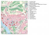 Карта исторического центра Коимбры