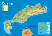 карта острова Кос