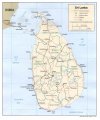 Политическая карта Шри Ланки