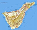 карта острова Тенерифе с городами